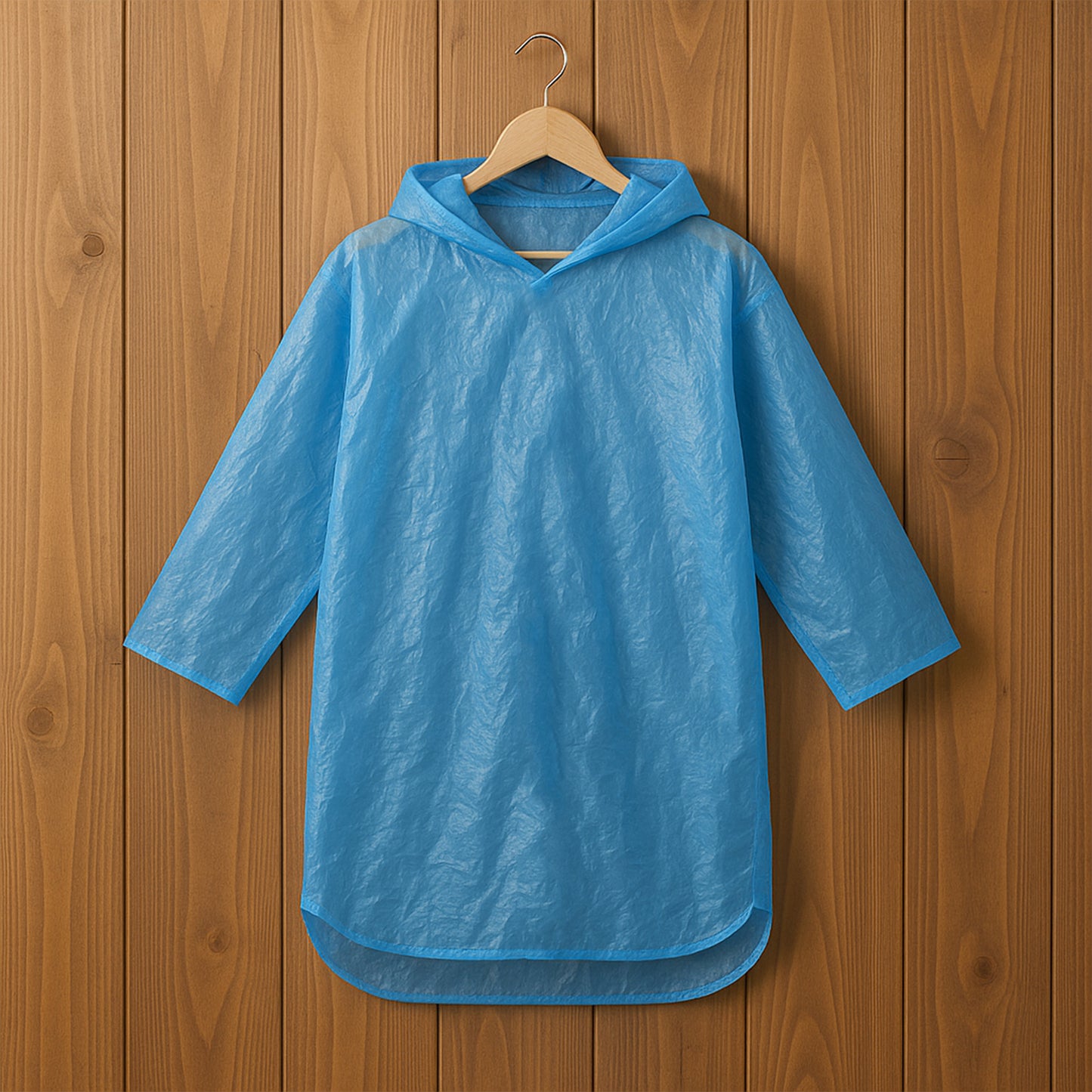 Ultra Lightweight Disposable Raincoat With Hood For Adults (1 Pc)